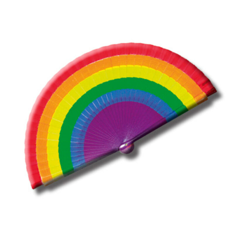 ÉVENTAIL EN BOIS DRAPEAU LGBT