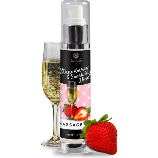 Huile de massage fraise et cava