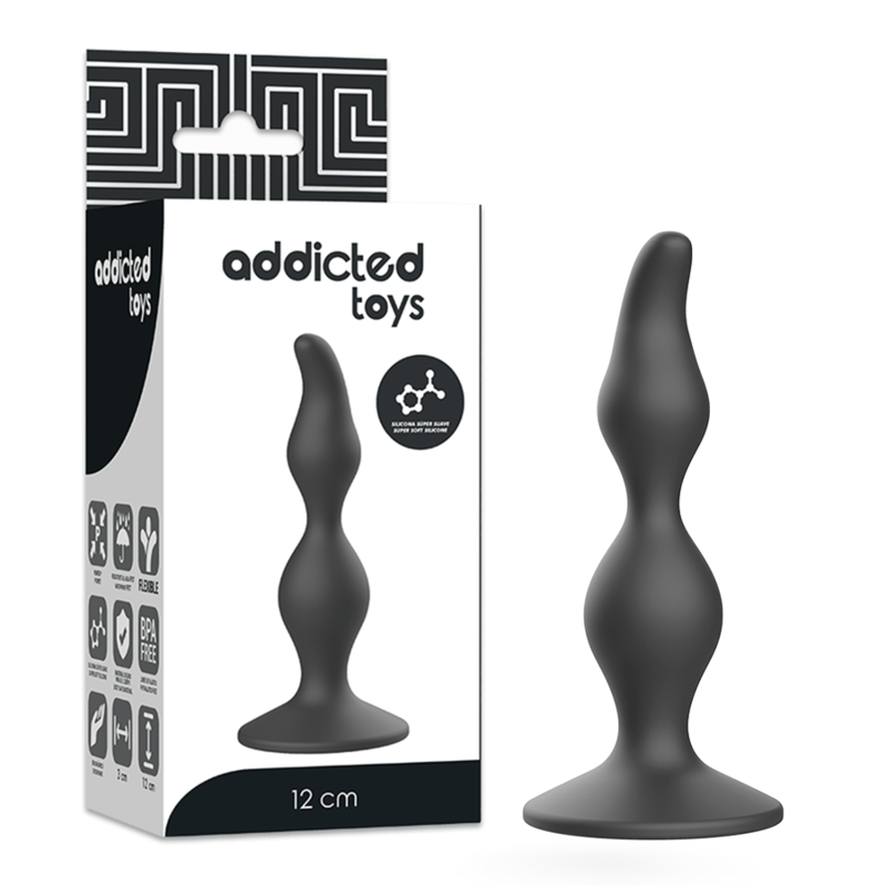 PLUG SEXUEL ANAL 12CM NOIR