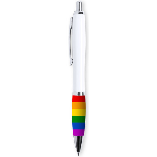 BOLIGRAFO BLANCO BANDERA LGBT