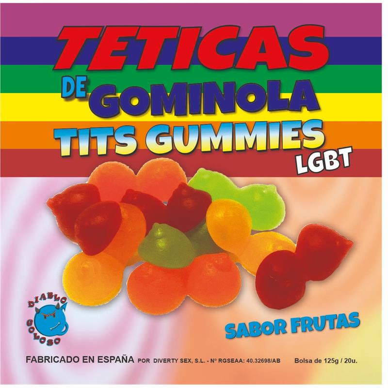 DIABLO GOLOSO - GUMMY BOX SAVEUR DE FRUIT GLITTER TITS 6 COU