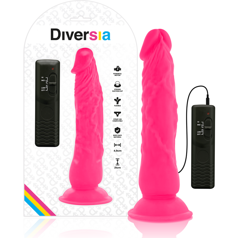 DILDO VIBRANT FLEXIBLE 21 CM - ROSE nº1