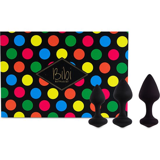 Feelztoys - Kit Bibi de 3 bouchons silicone - noir