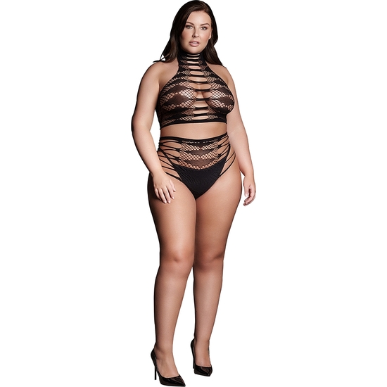 Le désir- shade-carpo xlvi - deux pièces col montant, crop top et slip - grande taille