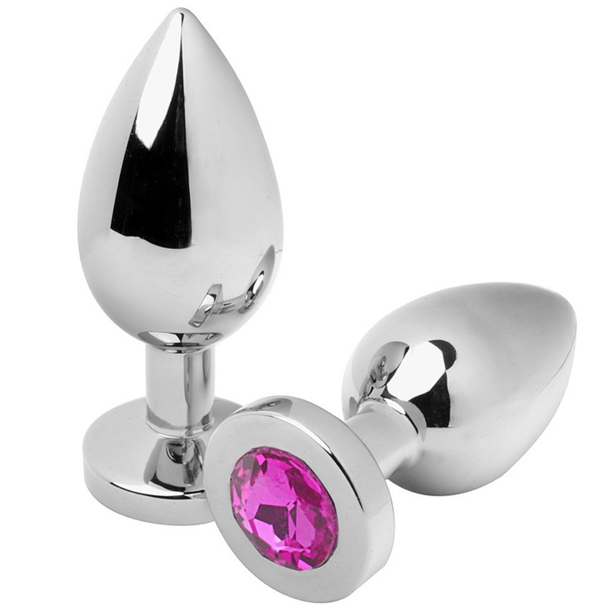 BOUCHON ANAL METALHARD DIAMOND ROSE PETIT 5.71CM