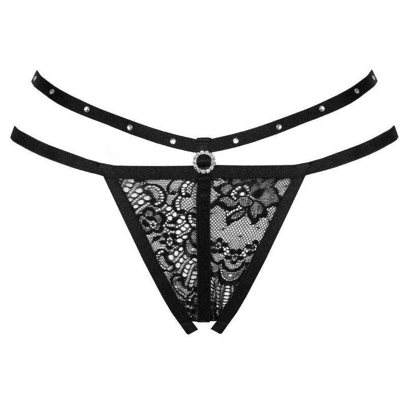 NOMADE TANGA CROTCHLESS NEGRO  5