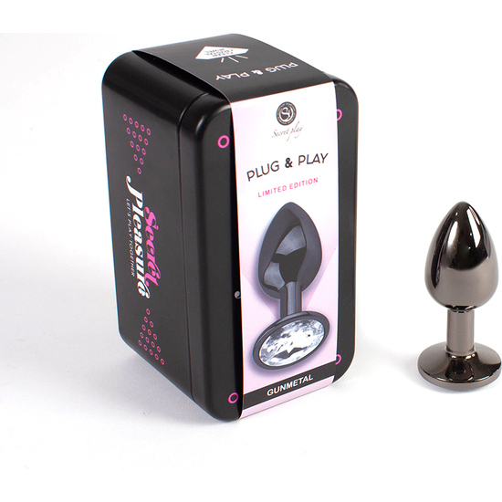 PLUG ANAL GUNMETAL PETIT TAILLE 7 CM