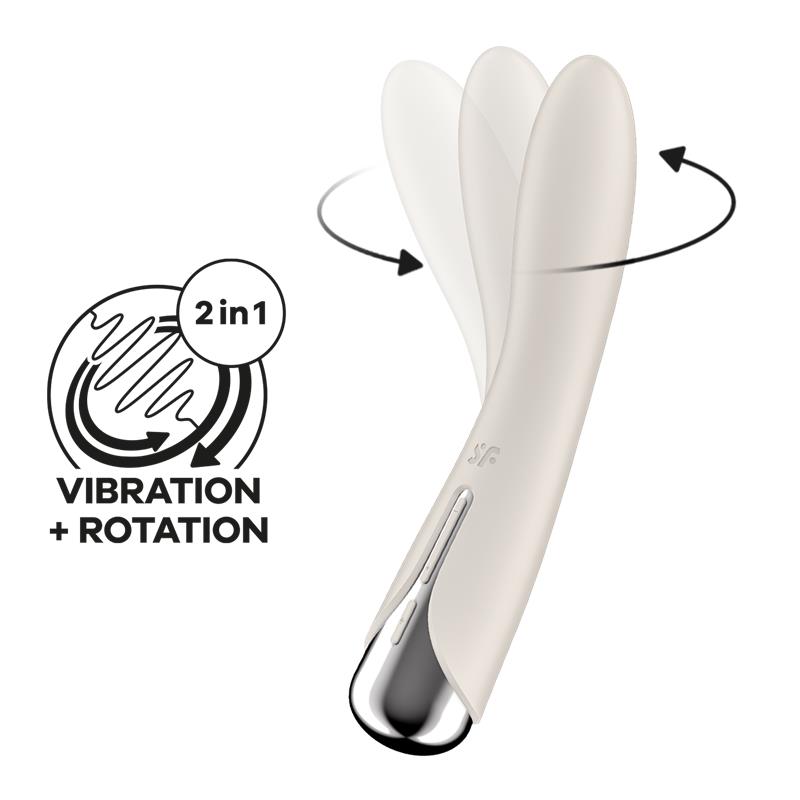 VIBRATEUR ROTATEUR SPINNING VIBE 1 G-SPOT BEIGE