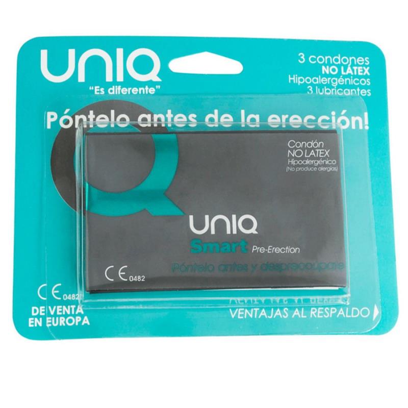 UNIQ - SMART LATEX FREE PRE-ERECTION CONDOMS 3 UNITS