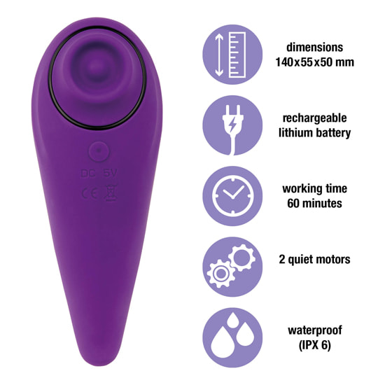 VIBRADOR DE CLÍTORIS MORADO 3