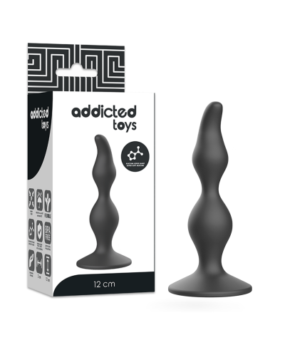 ADDICTED PLUG ANAL CURVO  Jouet anal pour débutants, doux et sûr.