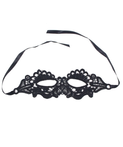 Antifaz negro talla unica Masque en dentelle pour des moments intimes séduisants.