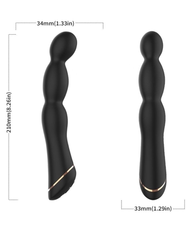 BAMBU VIBRADOR AJUSTABLE NEGRO Vibromasseur premium, 9 modes, étanche, ergonomique.