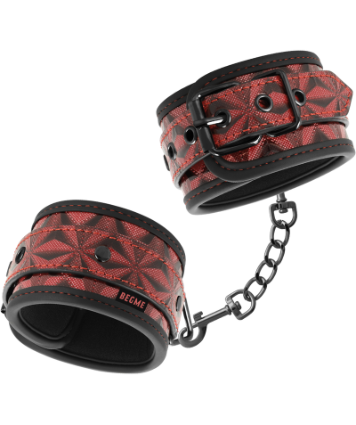 RED EDITION RESTRAINING Epouses en cuir végétalien avec anneaux ajustables