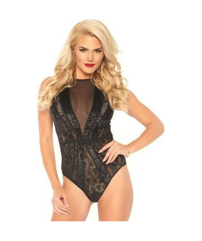 BODY TEDDY  LIFTING Body avec dentelle et transparences - noir