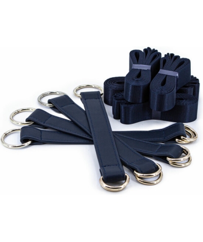 TIE DOWN STRAPS Bondage couturetie sangles - bleu