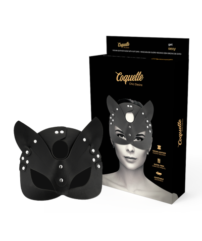 CHIC DESIRE 0 Masque en cuir vegan avec des oreilles de chat