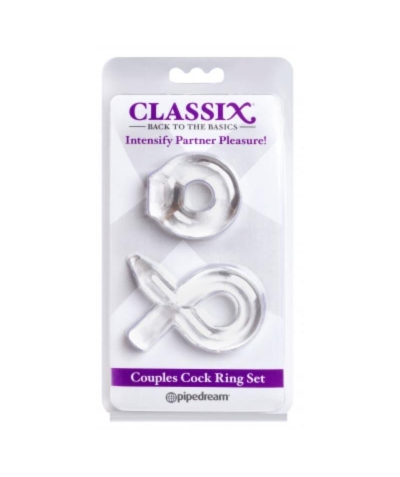 CLASSIX   BOOST Classix - ensemble pour couples 2 anneaux pénis transparents