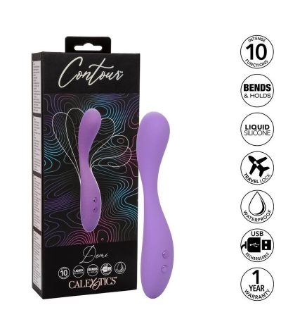 CONTOUR Masseur en silicone avec 10 vibrations puissantes.