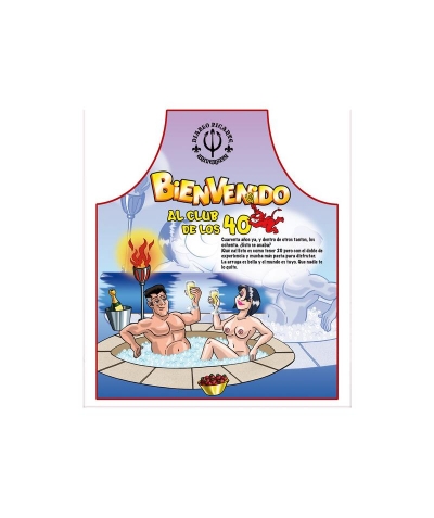 DIABLO PICANTE  SIZZLING Tablier amusant avec des illustrations érotiques en polyester