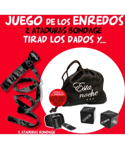 ENREDOS Attaches sac de jeu tangle noires+2 dés