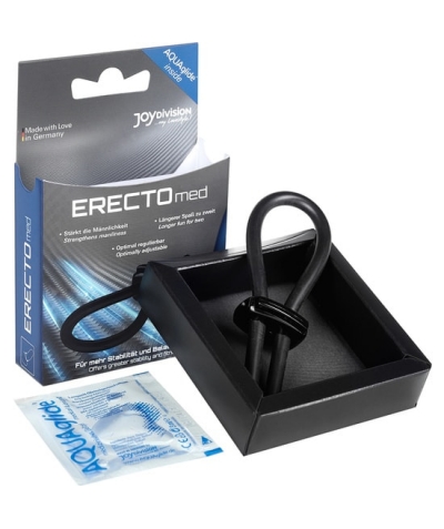 ERECTO MED RING BLACK Anneau pénis en silicone erecto med noir - m