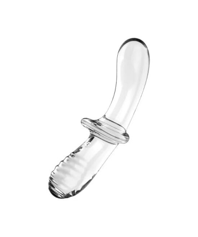 SATISFYER DOUBLE CRYSTAL Vibromasseur en verre polyvalent pour la stimulation intime