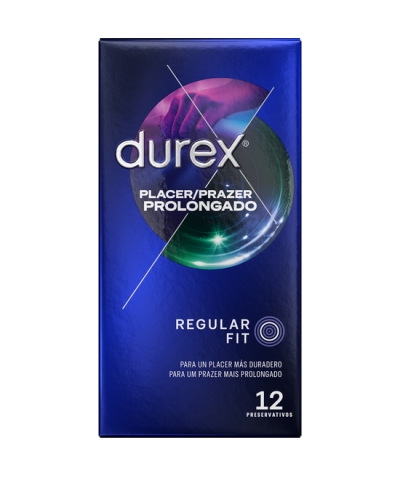 DUREX PLACER PROLONGADO Préservatifs avec crème retardatrice pour plus de plaisir