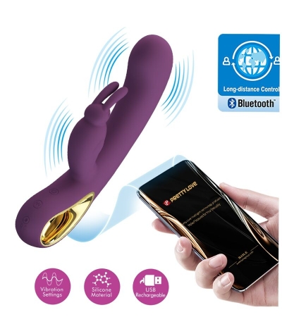 LIAM VIBRADOR RABBIT & EST Masseur double, vibrations réglables télécommande