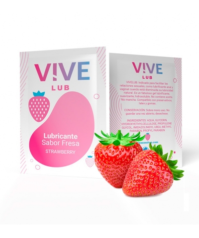 FRESAS POCKET Savoureux lubrifiant à dose unique au goût de fraise