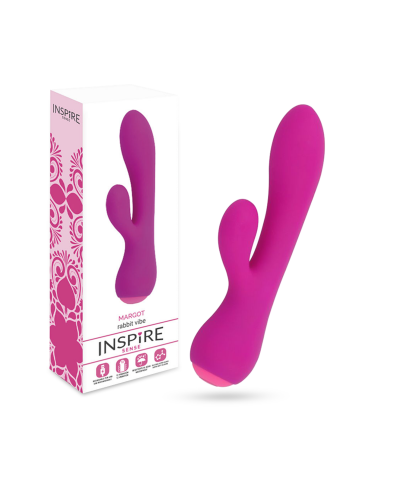 LILA Vibromasseur lapin technologique en silicone hypoallergénique