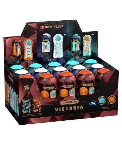 Masturbador victoria Masturbateur masculin transparent avec spirale et bille