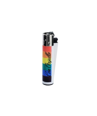 MECHERO CON BANDERA LGBT CON O Allumeur rechargeable avec design de drapeau lgbt+