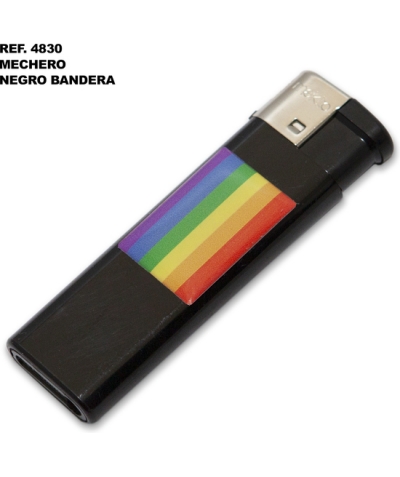 MECHERO ELECTRICO Briquet rechargeable noir avec le drapeau de la fierté lgbt