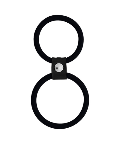 DUAL RINGS Anneau double menzstuff dual rings noir: accessoire polyvalent pour les couples, matériau