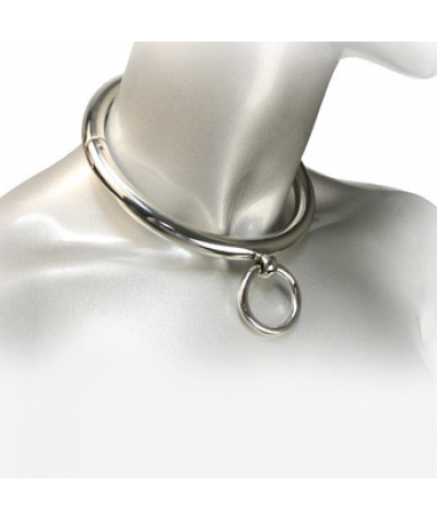 METALHARD BDSM COLLAR Collier chromé pour jeux de domination sexuelle.