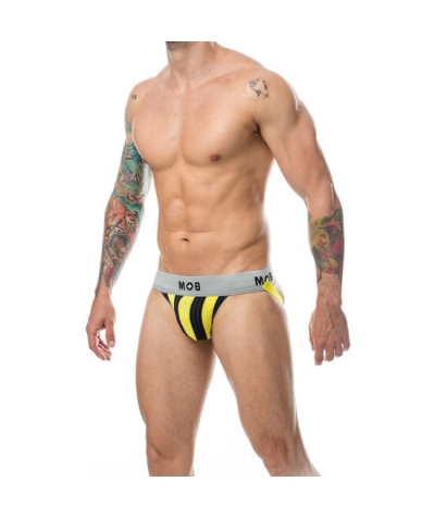 MOB STRIPE CLASSIC JOCK YELLOW String rayé jaune et noir parfait pour séduire