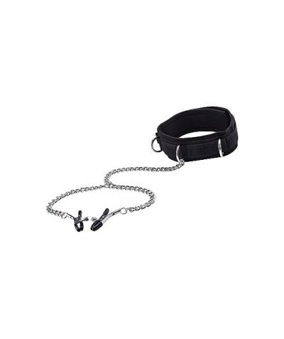 Collier BDSM Bandage Sex avec sangle de laisse pour femme, tour de