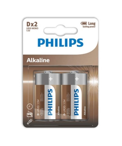 PHILIPS  ENERGIZER Piles alcalines de type d : de l'énergie pour vos appareils.