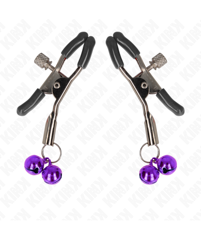 KINK DOUBLE BELL Pincettes élégantes et ajustables pour la stimulation bdsm.