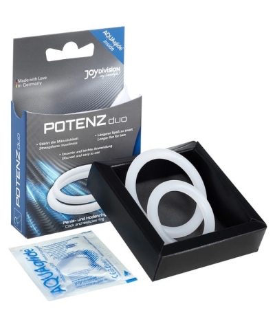 POTENZ PLUS  POWER Anneaux pénis moyens potenz duo - transparents