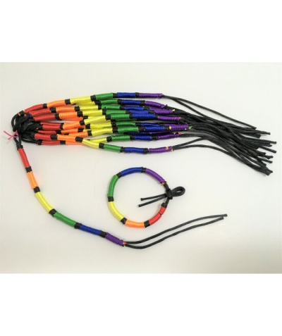 PULSERA HILO REDONDA BANDERA L Bracelet réglable lgbt+ avec des fils de couleurs