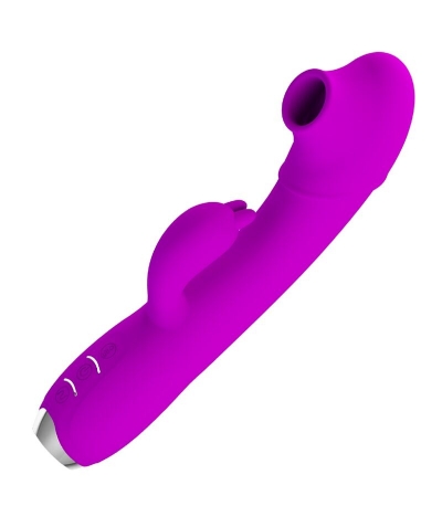 REGINA VIBRADOR-SUCCIONADOR RE Vibromasseur en silicone avec des multiples fonctions et aspiration.