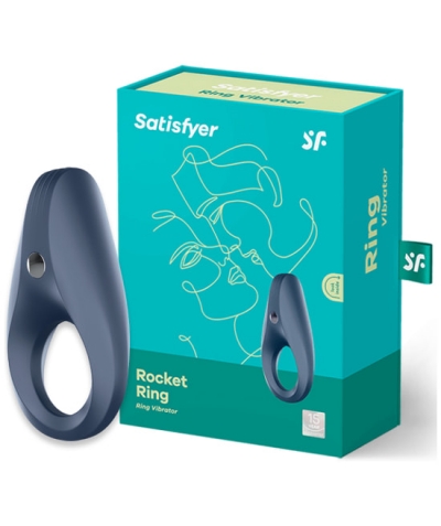 SATISFYER RING Anneau vibrant rocket ring bleu foncé