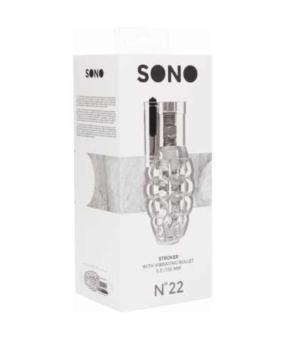 SONO N 22 Masturbadeur réutilisable avec balle vibrante sono nº22 transparent