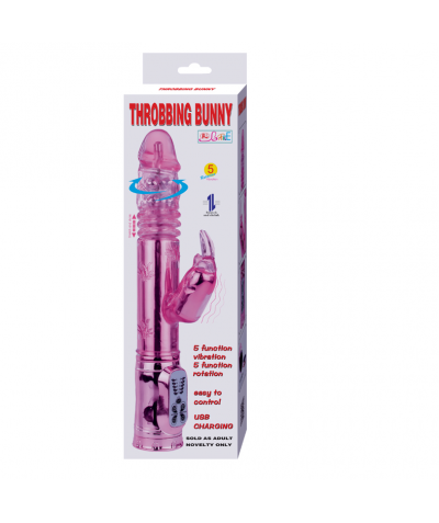 THROBBING BUNNY MOTOR Vibromasseur pour clitoris et vagin, intense