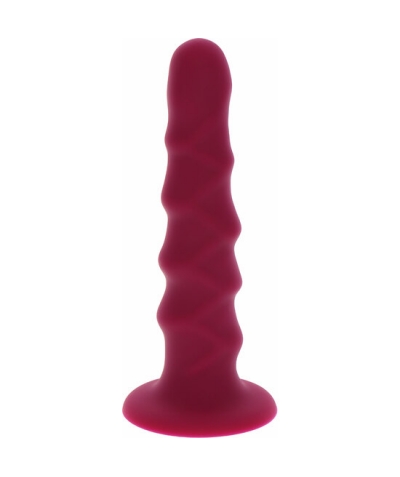 RIBBED DONG 6 INCH Toyjoy - gode avec ventouse 6 pouces - rouge