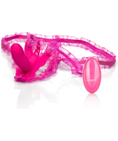 VENUS BUTTERFLY DILDO PINK Culotte élastique avec gode vibrant avec contrôle