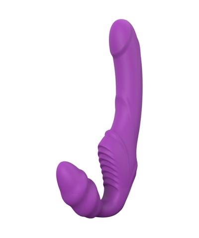 DOUBLE DIPPER PURPURA Un jouet érotique sans sangles et vibrateur