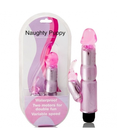 VIBRADOR Vibromasseur en gelée avec stimulateur de clitoris.